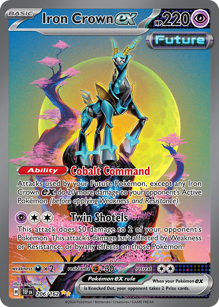 Iron Crown ex 206/162 Temporal Forces Pokémon card | Pokebundles Ireland