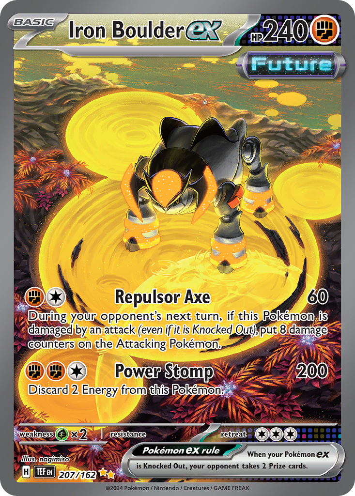 Iron Boulder ex 207/162 Temporal Forces Pokémon card | Pokebundles Ireland