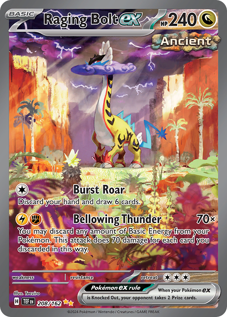 Raging Bolt ex 208/162 Temporal Forces Pokémon card | Pokebundles Ireland