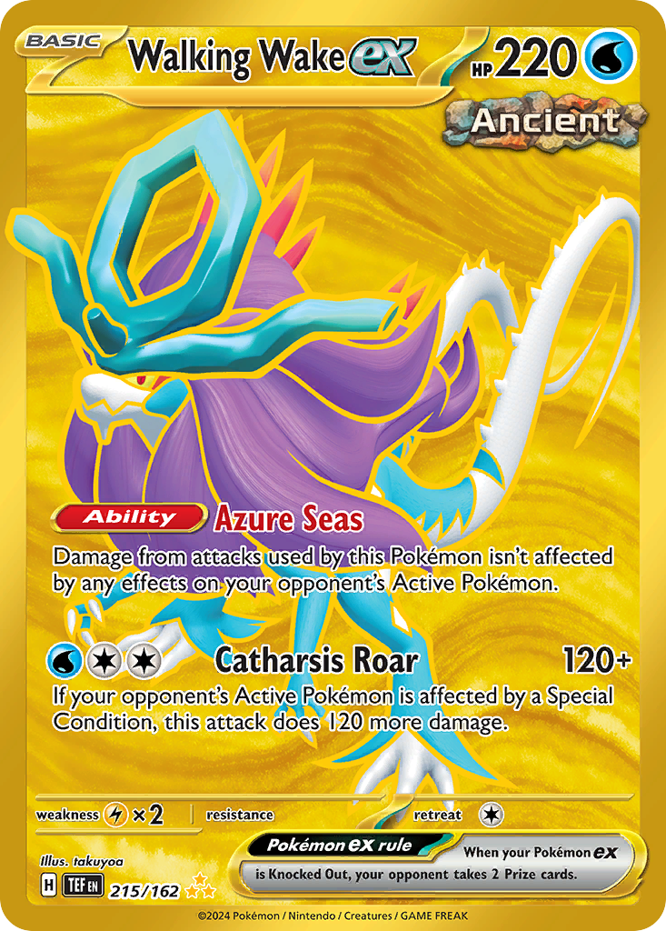 Walking Wake ex 215/162 Temporal Forces Pokémon card | Pokebundles Ireland