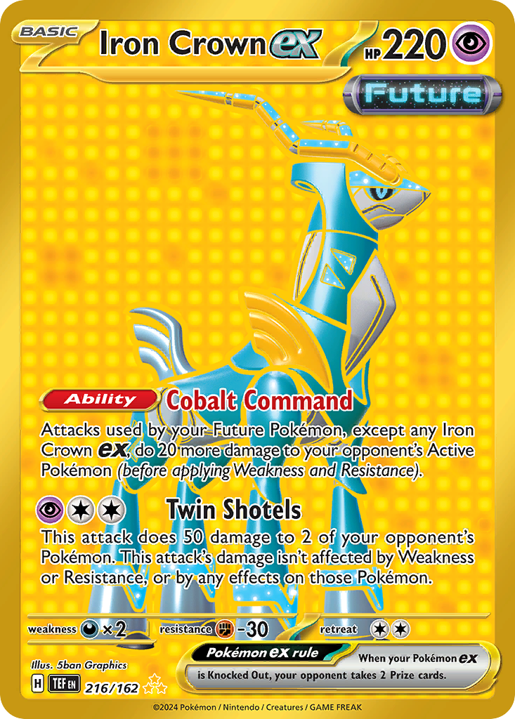 Iron Crown ex 216/162 Temporal Forces Pokémon card | Pokebundles Ireland