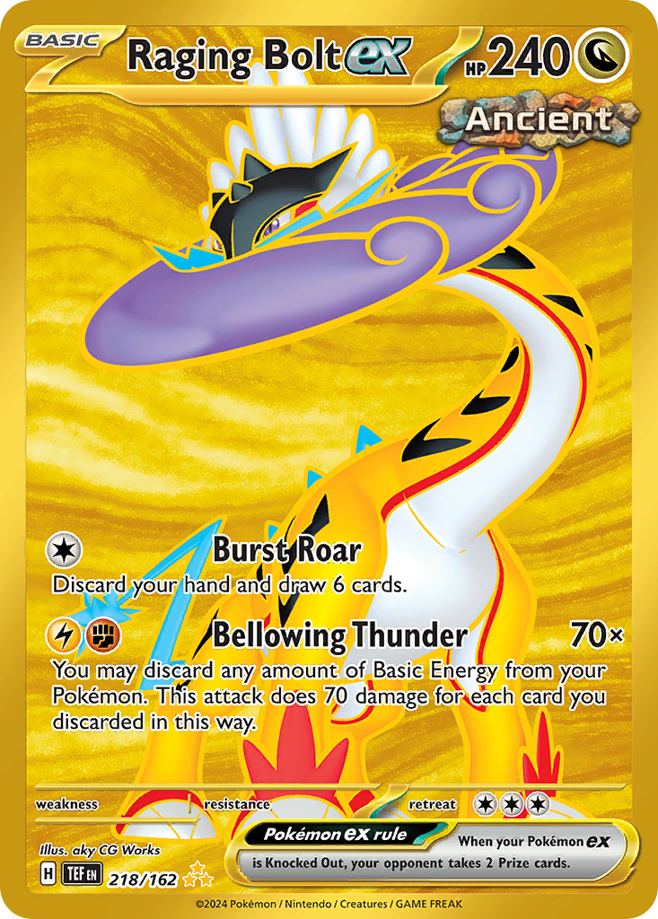 Raging Bolt ex 218/162 Temporal Forces Pokémon card | Pokebundles Ireland