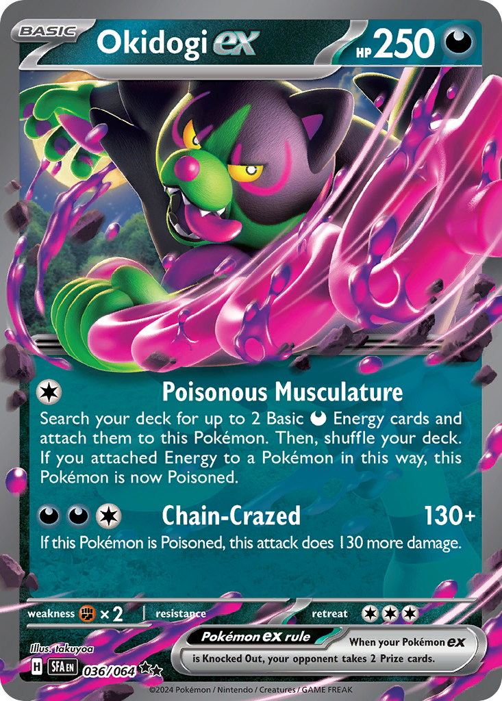 Okidogi ex 036/064 Shrouded Fable Pokémon card | Pokebundles Ireland