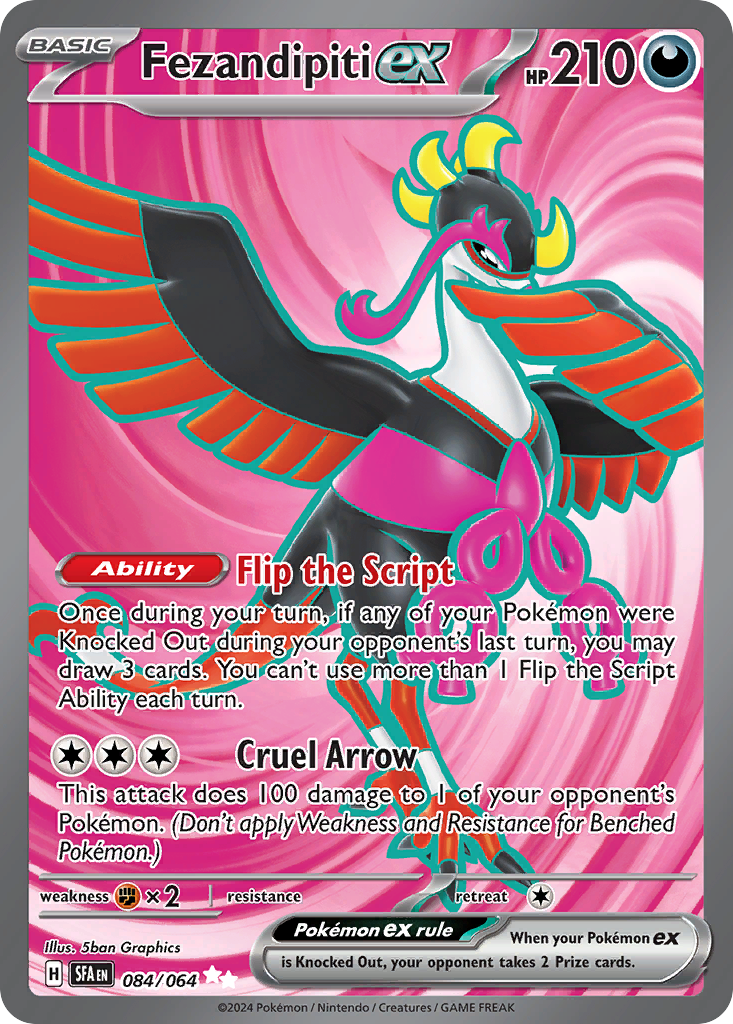 Fezandipiti ex 084/064 Shrouded Fable Pokémon card | Pokebundles Ireland