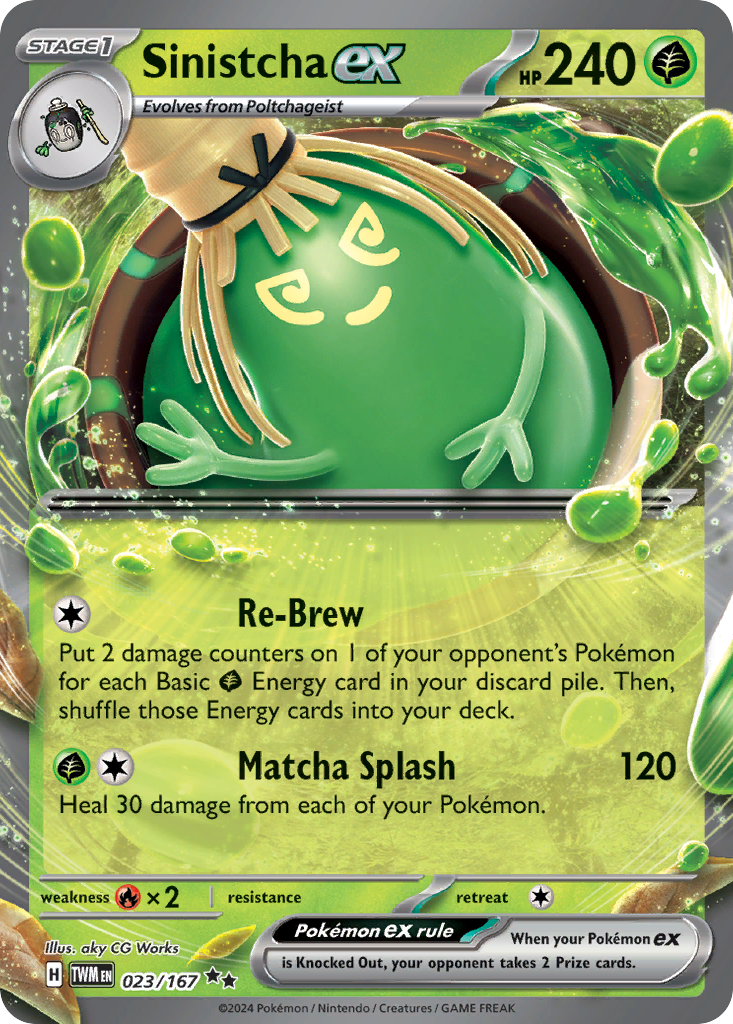 Sinistcha ex 023/167 Twilight Masquerade Pokémon card | Pokebundles Ireland