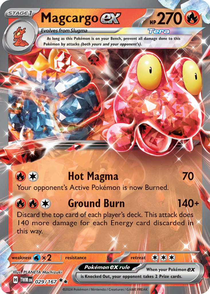 Magcargo ex 029/167 Twilight Masquerade Pokémon card | Pokebundles Ireland