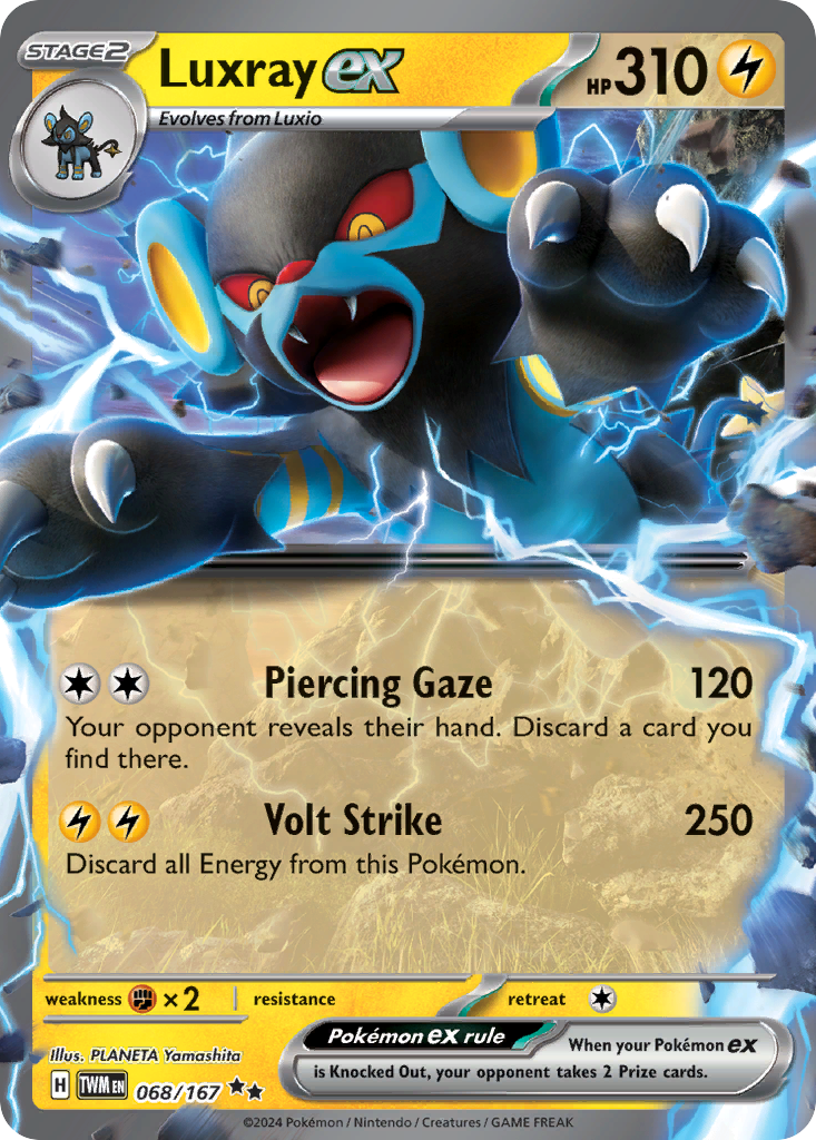 Luxray ex 068/167 Twilight Masquerade Pokémon card | Pokebundles Ireland