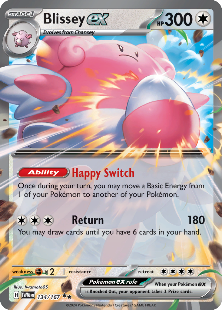 Blissey ex 134/167 Twilight Masquerade Pokémon card | Pokebundles Ireland