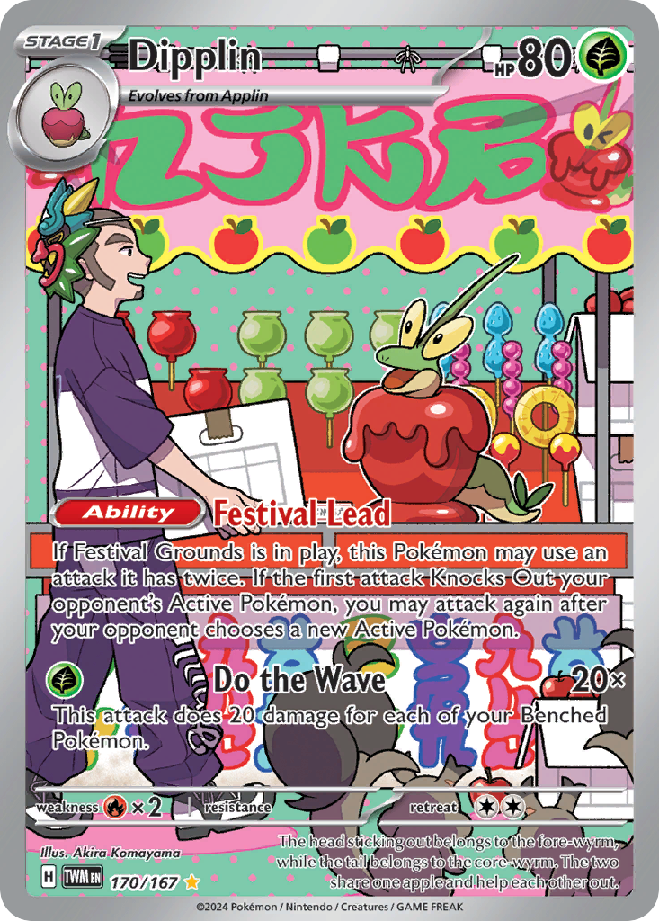 Dipplin 170/167 Twilight Masquerade Pokémon card | Pokebundles Ireland