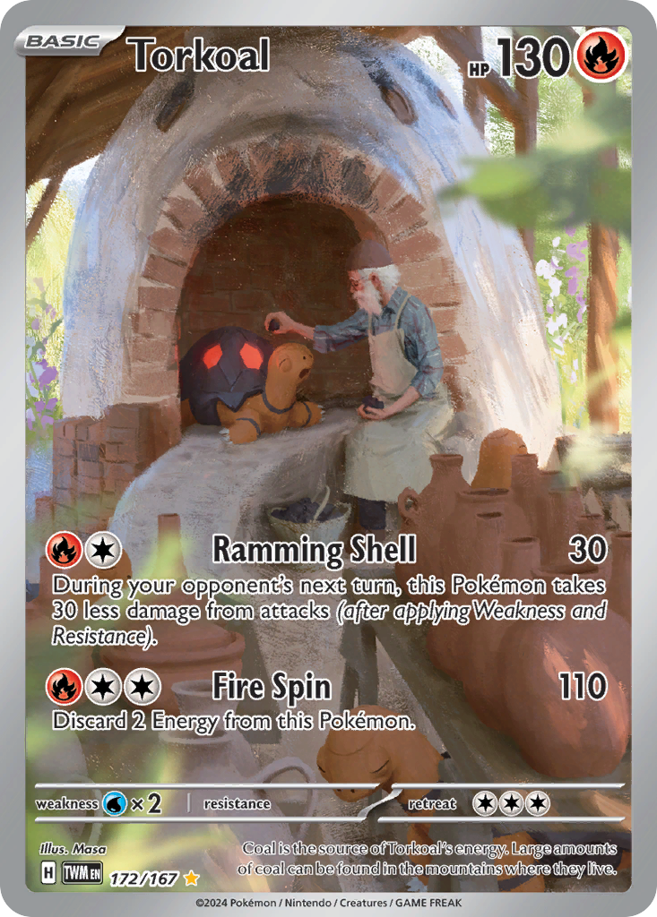 Torkoal 172/167 Twilight Masquerade Pokémon card | Pokebundles Ireland