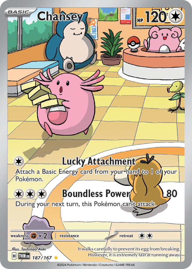 Chansey 187/167 Twilight Masquerade Pokémon card | Pokebundles Ireland