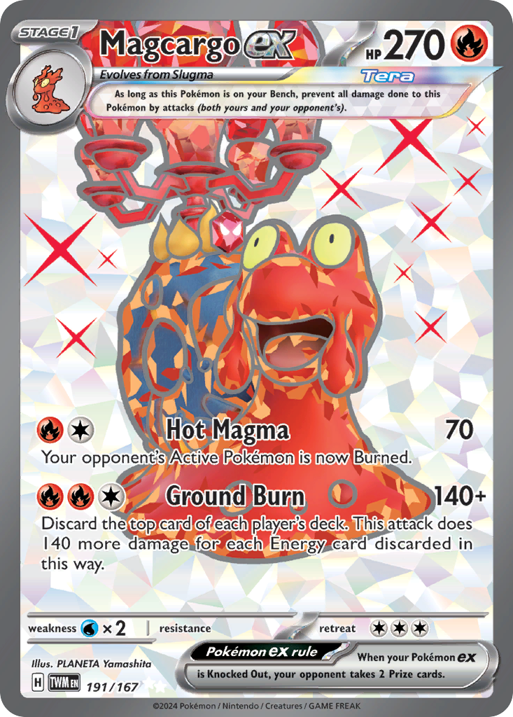 Magcargo ex 191/167 Twilight Masquerade Pokémon card | Pokebundles Ireland