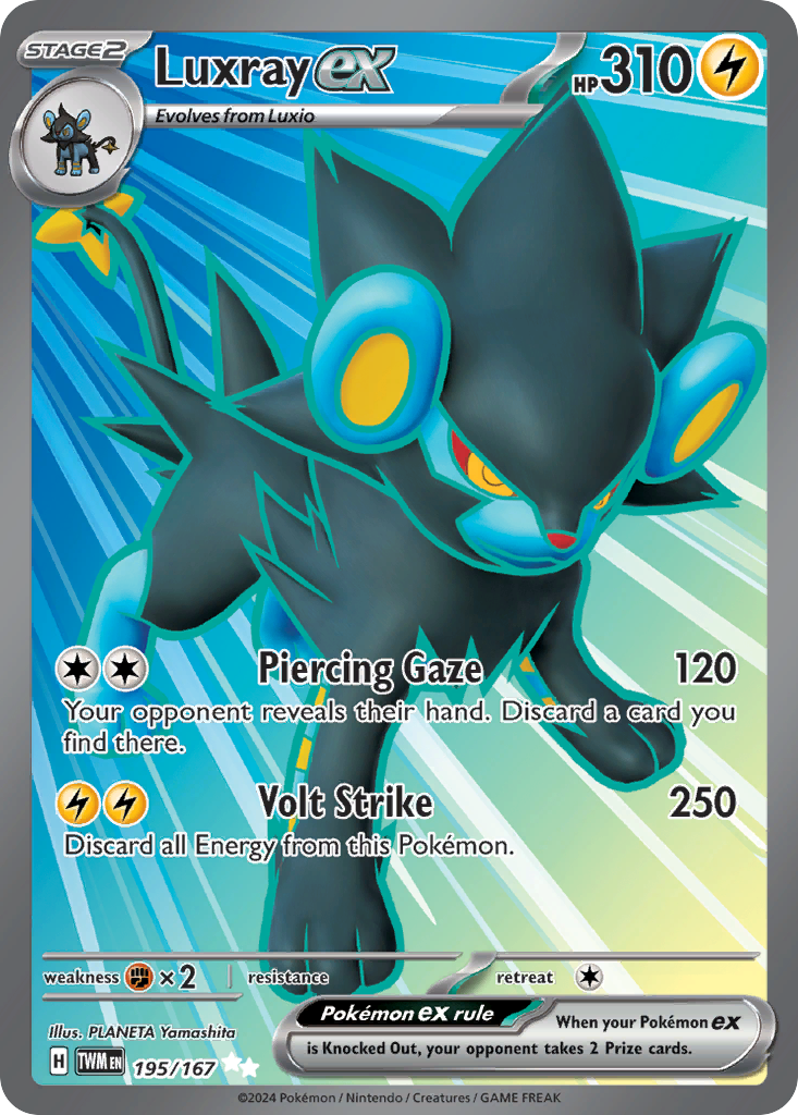 Luxray ex 195/167 Twilight Masquerade Pokémon card | Pokebundles Ireland
