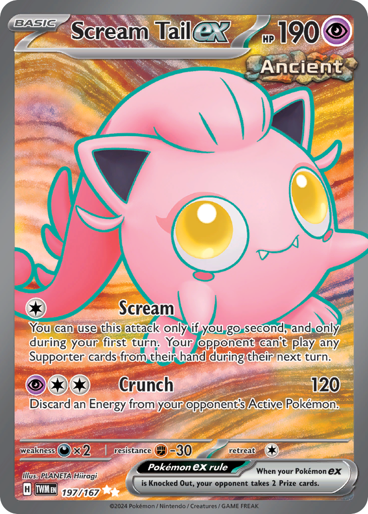 Scream Tail ex 197/167 Twilight Masquerade Pokémon card | Pokebundles Ireland