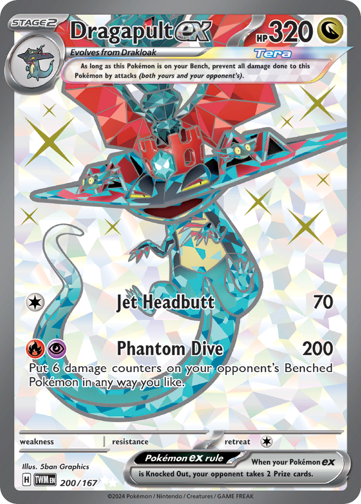 Dragapult ex 200/167 Twilight Masquerade Pokémon card | Pokebundles Ireland