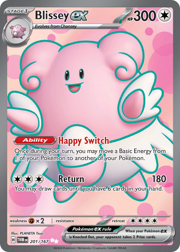 Blissey ex 201/167 Twilight Masquerade Pokémon card | Pokebundles Ireland