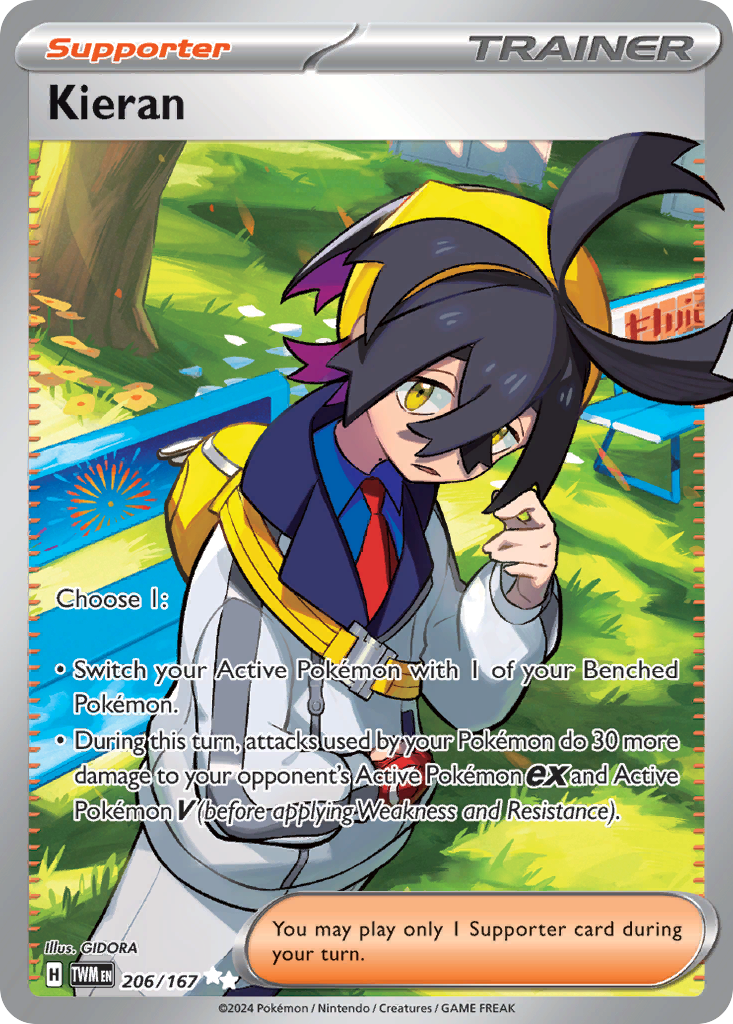 Kieran 206/167 Twilight Masquerade Pokémon card | Pokebundles Ireland