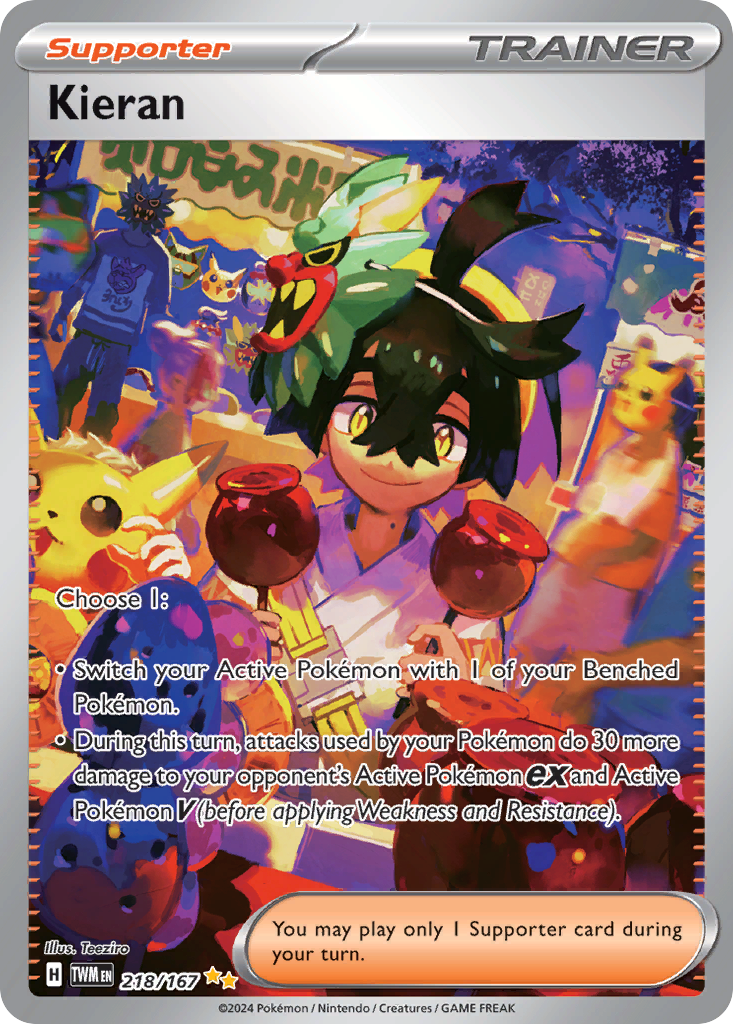 Kieran 218/167 Twilight Masquerade Pokémon card | Pokebundles Ireland