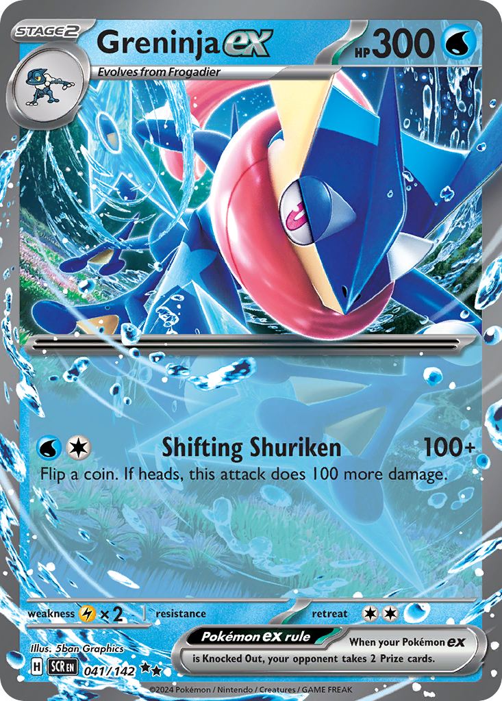 Greninja ex 041/142 Stellar Crown Pokémon card | Pokebundles Ireland