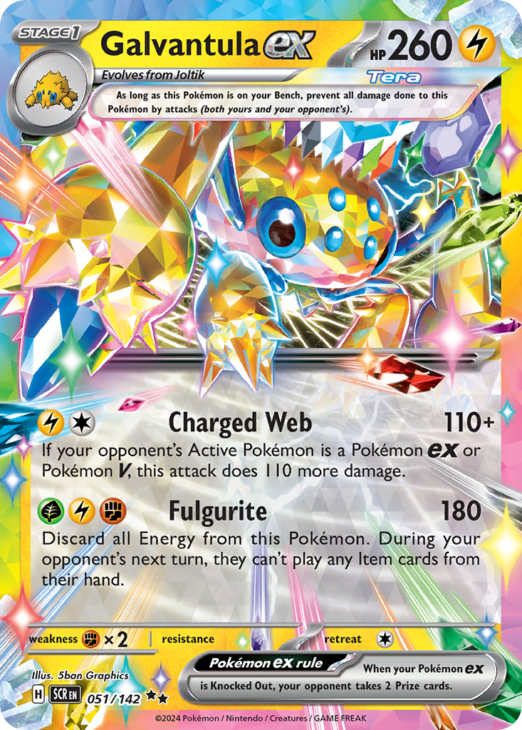 Galvantula ex 051/142 Stellar Crown Pokémon card | Pokebundles Ireland