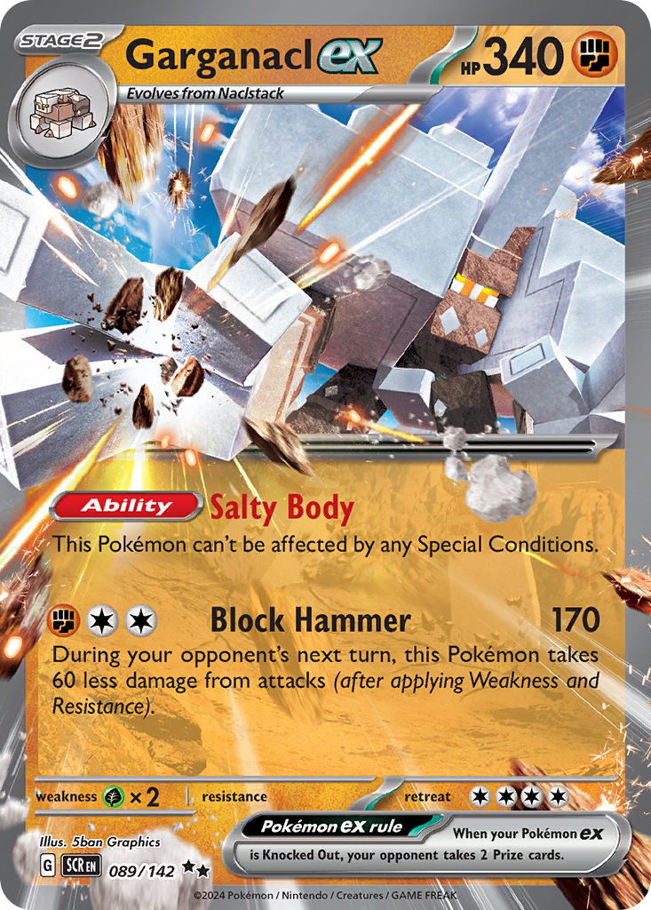 Garganacl ex 089/142 Stellar Crown Pokémon card | Pokebundles Ireland