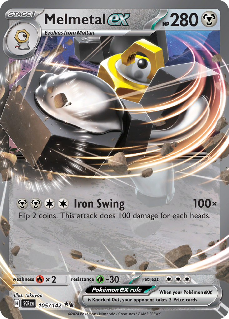 Melmetal ex 105/142 Stellar Crown Pokémon card | Pokebundles Ireland