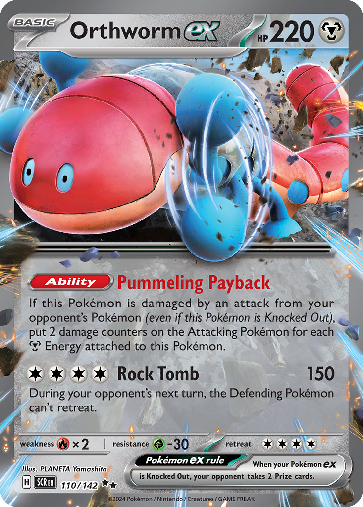 Orthworm ex 110/142 Stellar Crown Pokémon card | Pokebundles Ireland
