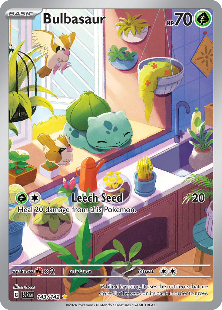Bulbasaur 143/142 Stellar Crown Pokémon card | Pokebundles Ireland