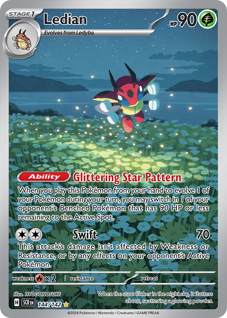 Ledian 144/142 Stellar Crown Pokémon card | Pokebundles Ireland