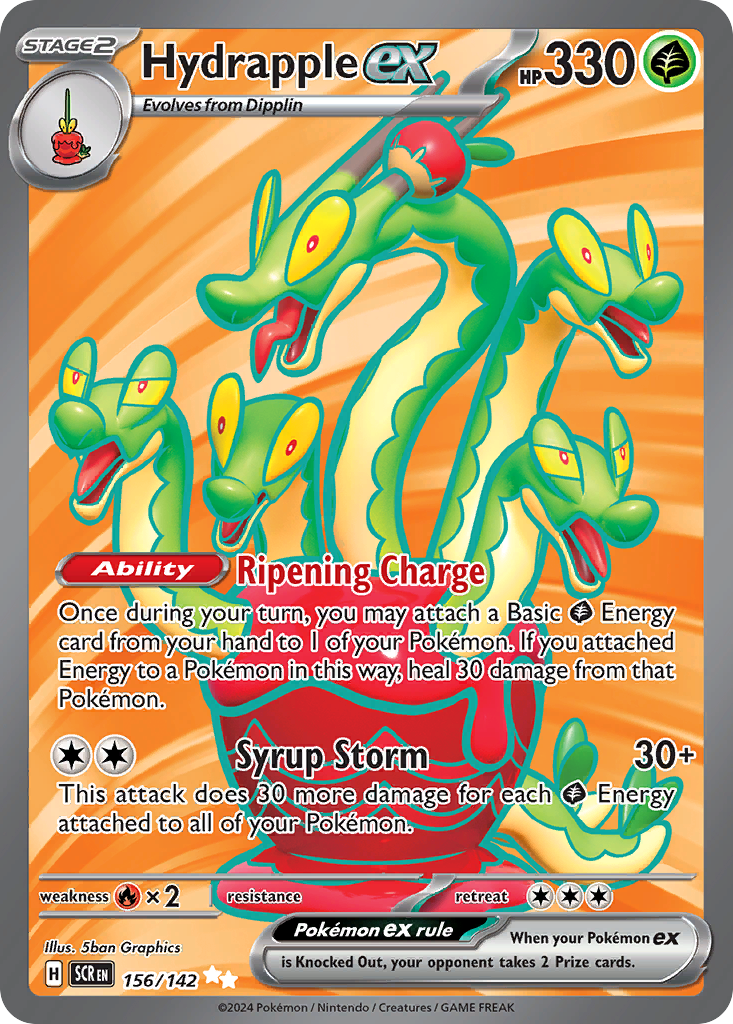 Hydrapple ex 156/142 Stellar Crown Pokémon card | Pokebundles Ireland