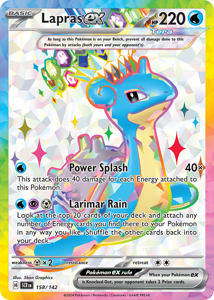 Lapras ex 158/142 Stellar Crown Pokémon card | Pokebundles Ireland