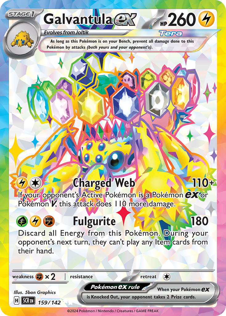 Galvantula ex 159/142 Stellar Crown Pokémon card | Pokebundles Ireland