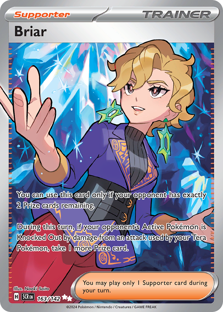 Briar 163/142 Stellar Crown Pokémon card | Pokebundles Ireland