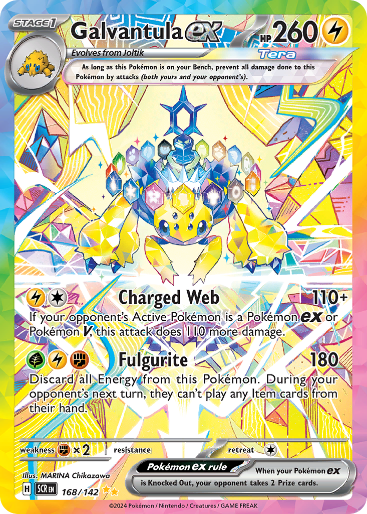 Galvantula ex 168/142 Stellar Crown Pokémon card | Pokebundles Ireland