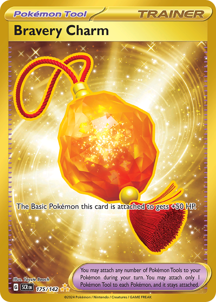 Bravery Charm 175/142 Stellar Crown Pokémon card | Pokebundles Ireland