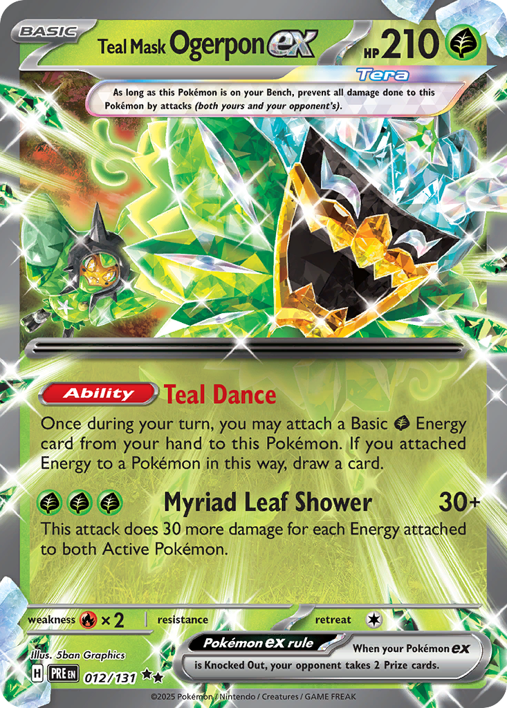 Teal Mask Ogerpon ex 012/131 Prismatic Evolutions Pokémon card | Pokebundles Ireland