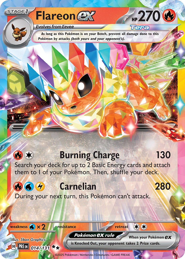 Flareon ex 014/131 Prismatic Evolutions Pokémon card | Pokebundles Ireland