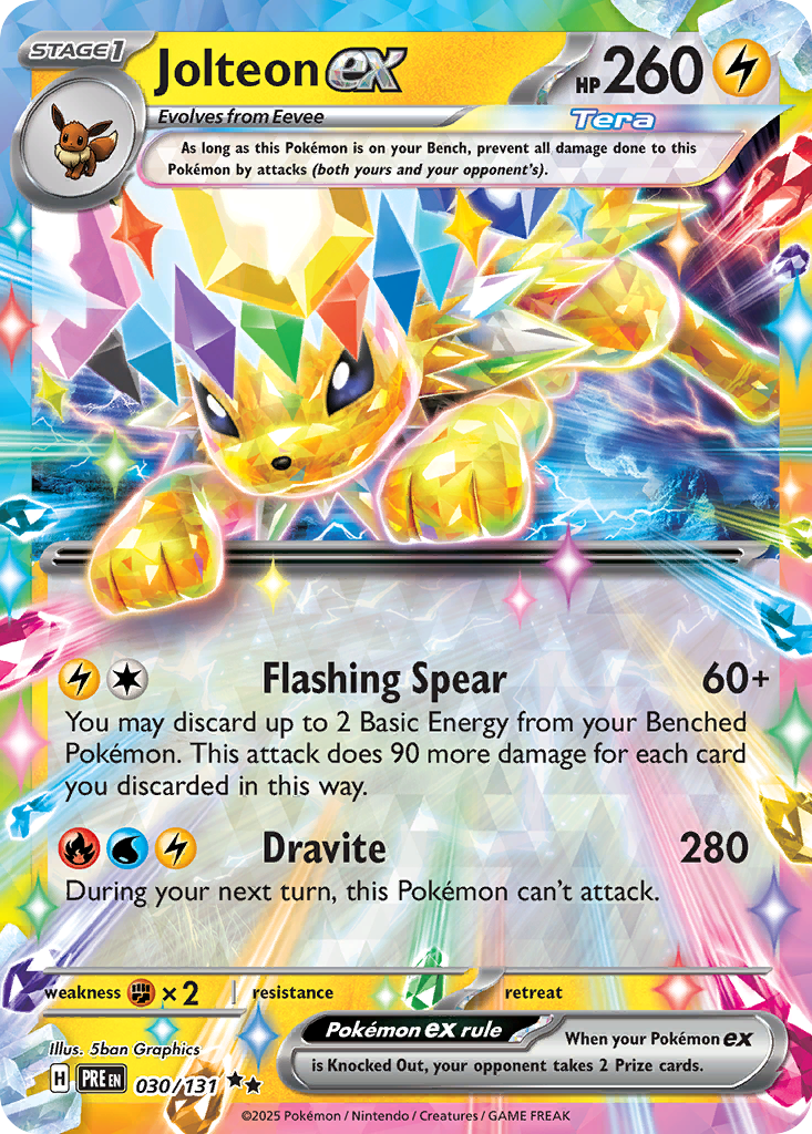 Jolteon ex 030/131 Prismatic Evolutions Pokémon card | Pokebundles Ireland