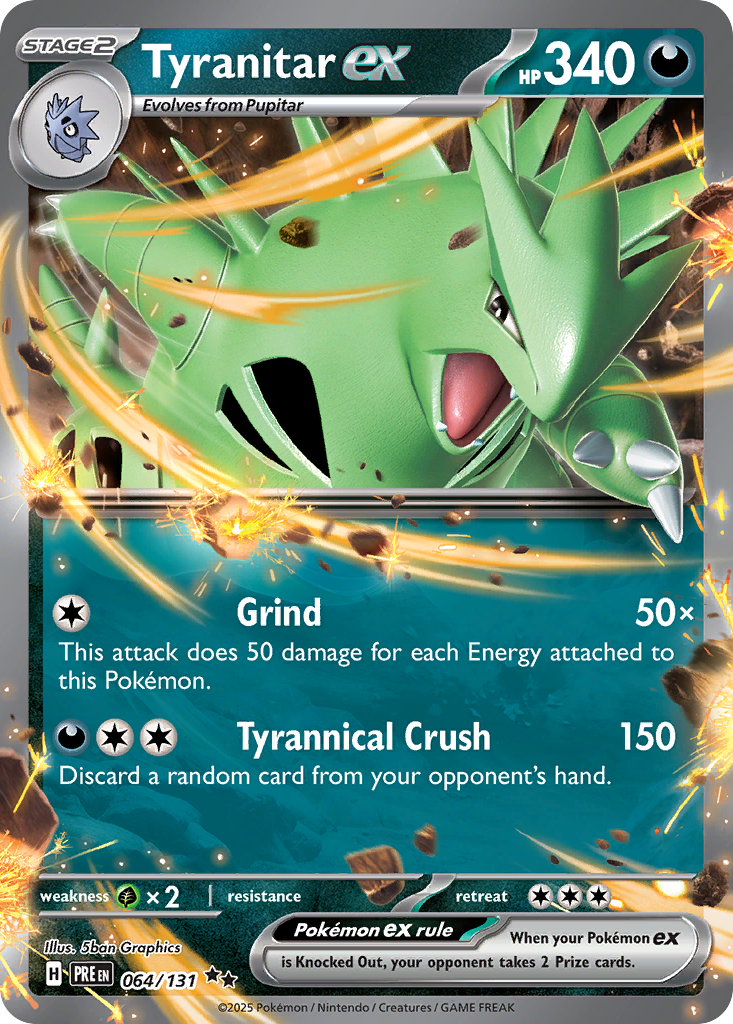 Tyranitar ex 064/131 Prismatic Evolutions Pokémon card | Pokebundles Ireland