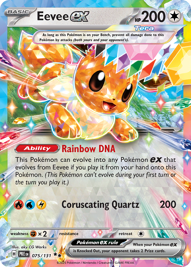 Eevee ex 075/131 Prismatic Evolutions Pokémon card | Pokebundles Ireland