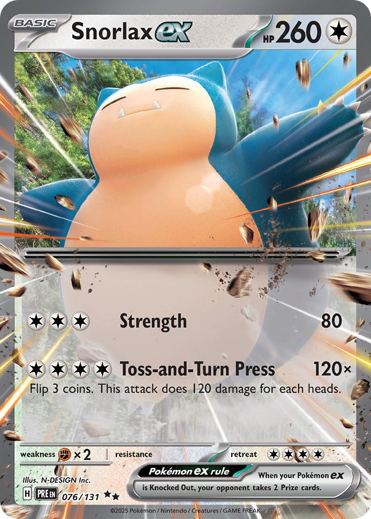 Snorlax ex 076/131 Prismatic Evolutions Pokémon card | Pokebundles Ireland