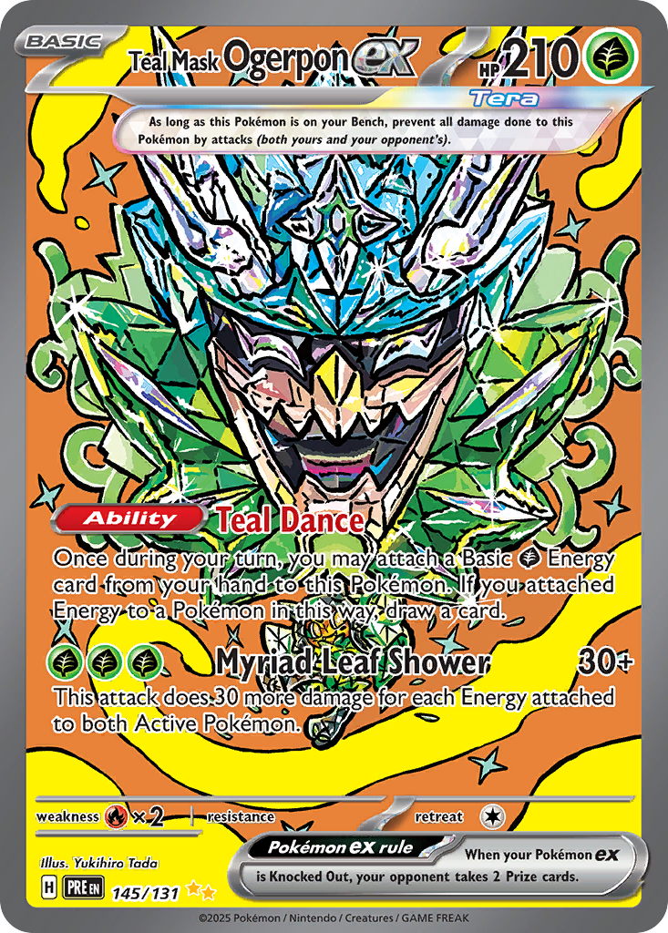 Teal Mask Ogerpon ex 145/131 Prismatic Evolutions Pokémon card | Pokebundles Ireland