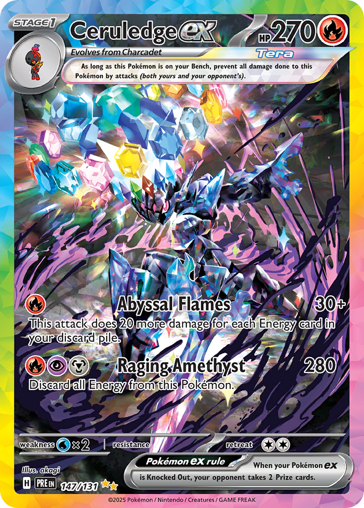 Ceruledge ex 147/131 Prismatic Evolutions Pokémon card | Pokebundles Ireland