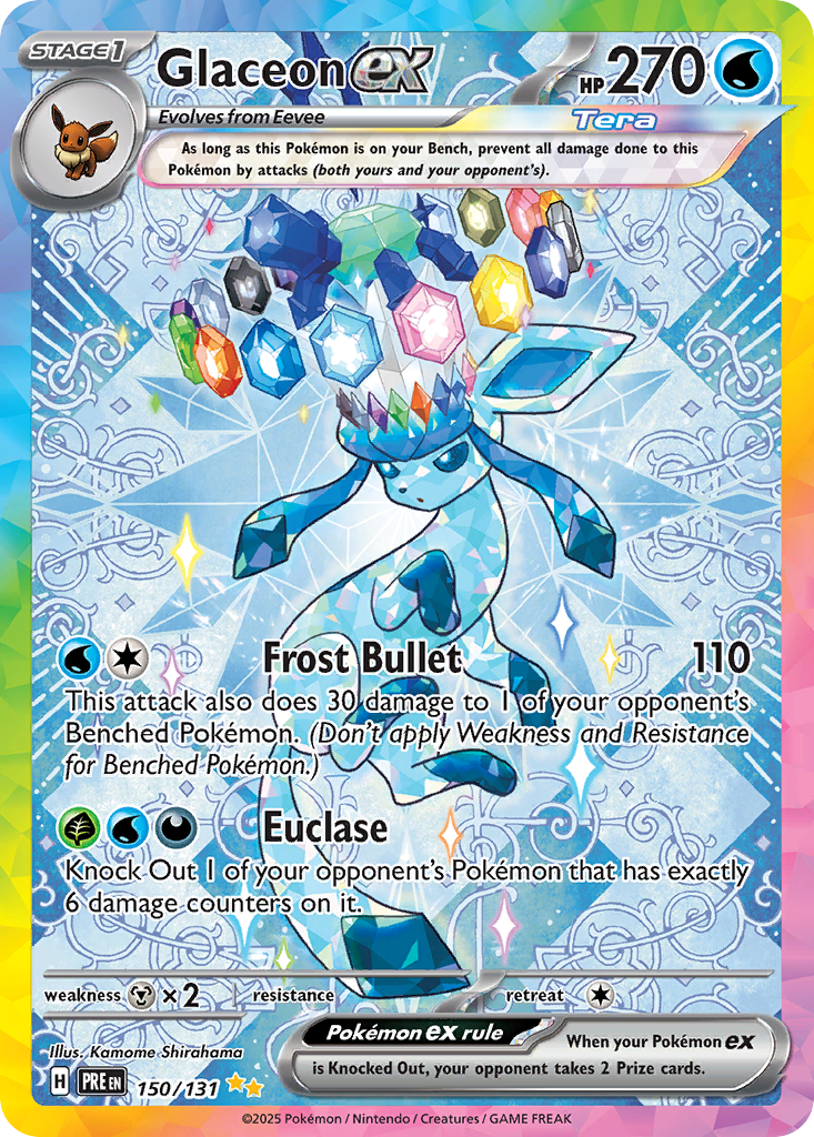 Glaceon ex 150/131 Prismatic Evolutions Pokémon card | Pokebundles Ireland