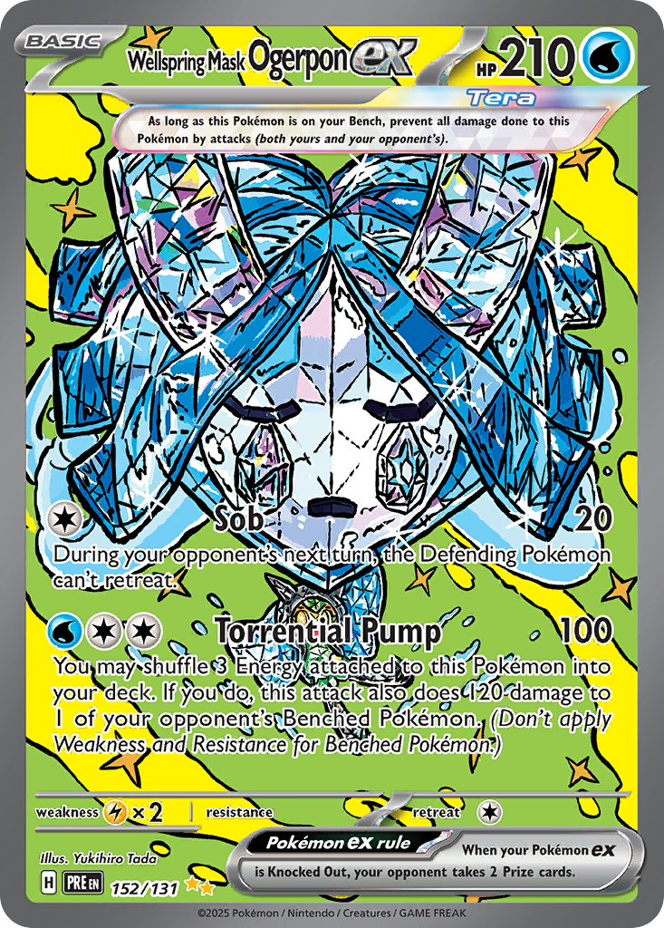 Wellspring Mask Ogerpon ex 152/131 Prismatic Evolutions Pokémon card | Pokebundles Ireland