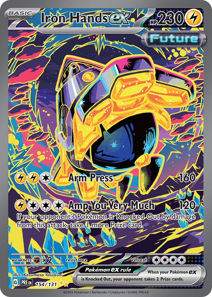 Iron Hands ex 154/131 Prismatic Evolutions Pokémon card | Pokebundles Ireland