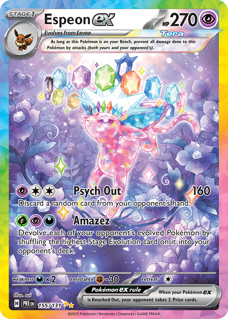 Espeon ex 155/131 Prismatic Evolutions Pokémon card | Pokebundles Ireland