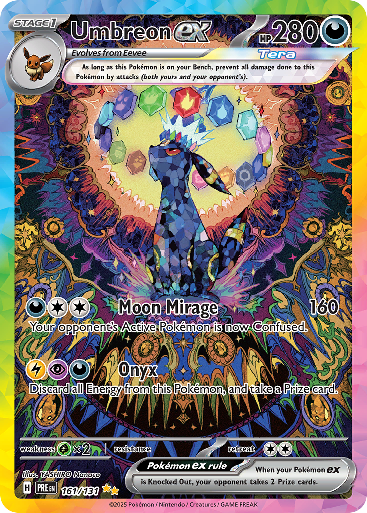 Umbreon ex 161/131 Prismatic Evolutions Pokémon card | Pokebundles Ireland