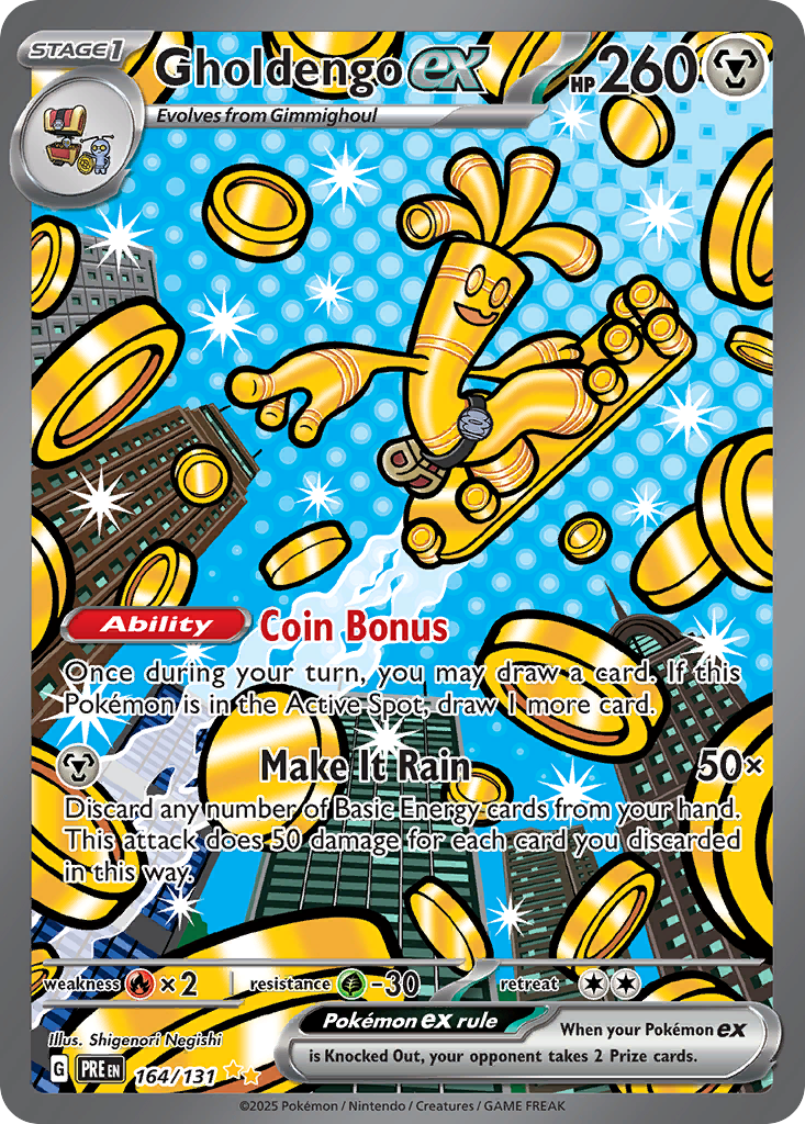 Gholdengo ex 164/131 Prismatic Evolutions Pokémon card | Pokebundles Ireland
