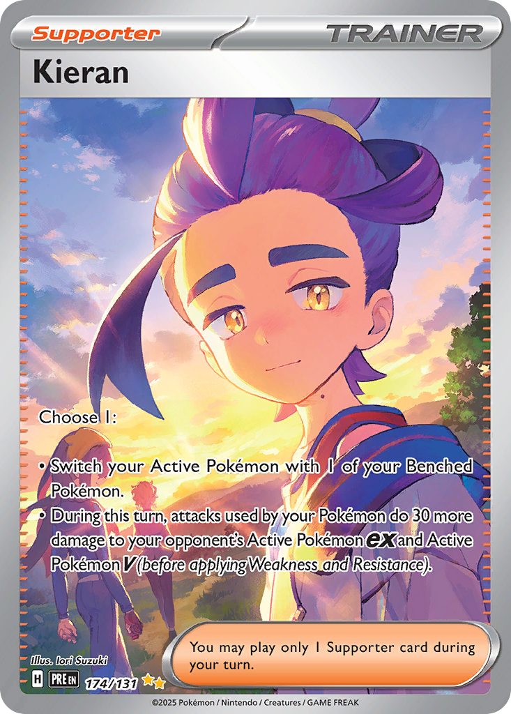 Kieran 174/131 Prismatic Evolutions Pokémon card | Pokebundles Ireland